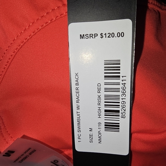 NICOLE Miller Studio Red Racerback One Piece Swimsuit - Picture 3 of 5